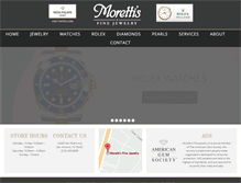 Tablet Screenshot of morettis.com